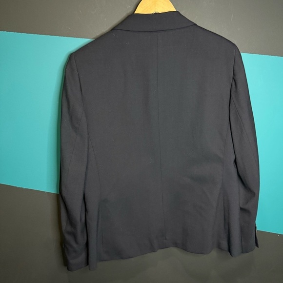 Lands' End Women's Blue Dark Blazer size 16 95% wool - Picture 5 of 7